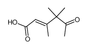 (E)-3,4,4-Trimethyl-5-oxo-2-hexenoic acid Structure