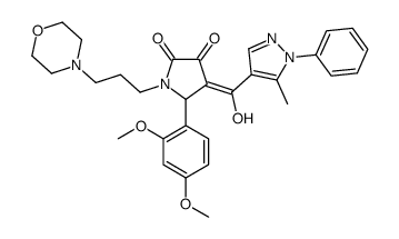 5-(2,4-dimethoxyphenyl)-4-[hydroxy-(5-methyl-1-phenylpyrazol-4-yl)methylidene]-1-(3-morpholin-4-ylpropyl)pyrrolidine-2,3-dione Structure