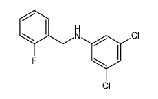 3,5-Dichloro-N-(2-fluorobenzyl)aniline结构式