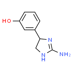 Phenol,3-(2-amino-4,5-dihydro-1H-imidazol-4-yl)- (9CI) Structure