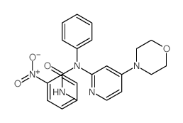 1-(4-morpholin-4-ylpyridin-2-yl)-3-(4-nitrophenyl)-1-phenyl-urea结构式