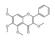 3,5,6,7-tetramethoxy-2-phenylchromen-4-one结构式