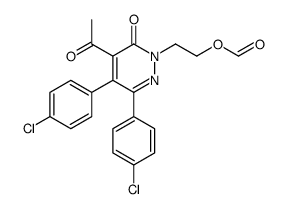 2-[5-acetyl-3,4-bis(4-chlorophenyl)-6-oxopyridazin-1-yl]ethyl formate Structure