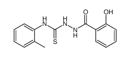 1-(2-Hydroxy-benzoyl)-4-(2-methyl-phenyl)-thiosemicarbazid结构式