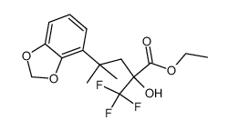 4-(benz[1,3]dioxol-4-yl)-2-hydroxy-4-methyl-2-trifluoromethyl-pentanoic acid ethyl ester结构式