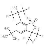 2-[9,9-dioxo-4-tert-butyl-7,7-bis(trifluoromethyl)-8-oxa-9$l^{6}-thiabicyclo[4.3.0]nona-2,4,10-trien-2-yl]-1,1,1,3,3,3-hexafluoro-propan-2-ol Structure