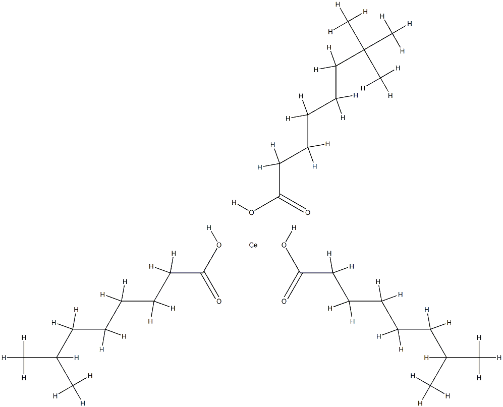 bis(isononanoato-O)(neodecanoato-O)cerium Structure