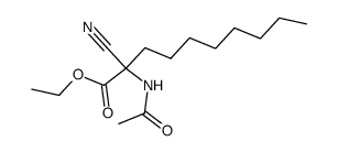 2-acetylamino-2-cyano-decanoic acid ethyl ester结构式