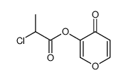 4-oxo-4H-pyran-3-yl 2-chloropropanoate结构式