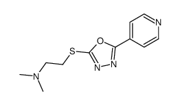 N,N-dimethyl-2-[(5-pyridin-4-yl-1,3,4-oxadiazol-2-yl)sulfanyl]ethanamine Structure