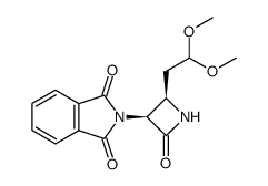 cis-4-(2,2-dimethoxyethyl)-3-phthalimido-2-azetidinone结构式