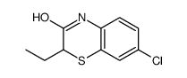 7-chloro-2-ethyl-4H-1,4-benzothiazin-3-one结构式