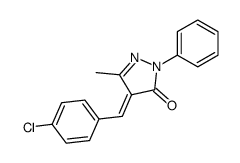 4-(4-chloro-benzylidene)-5-methyl-2-phenyl-2,4-dihydro-pyrazol-3-one结构式