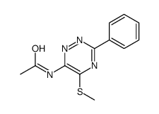 N-(5-methylsulfanyl-3-phenyl-1,2,4-triazin-6-yl)acetamide Structure