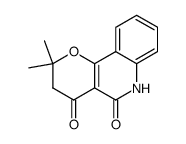 4-keto-2,2-dimethyl-3,4,5,6-tetrahydro-2H-pyrano(3,2-c)quinolin-5-one Structure