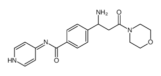 4-(1-amino-3-morpholin-4-yl-3-oxopropyl)-N-pyridin-4-ylbenzamide结构式