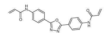 N-[4-[5-[4-(prop-2-enoylamino)phenyl]-1,3,4-oxadiazol-2-yl]phenyl]prop-2-enamide结构式