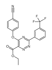 5-(4-氰基苯氧基)-3-[3-(三氟甲基)苯基]-1,2,4-三嗪-6-羧酸乙酯结构式