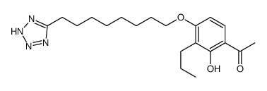 1-[2-hydroxy-3-propyl-4-[8-(2H-tetrazol-5-yl)octoxy]phenyl]ethanone结构式