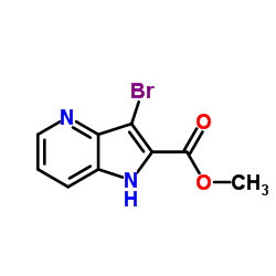 Methyl 3-bromo-1H-pyrrolo[3,2-b]pyridine-2-carboxylate structure