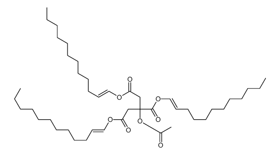 tris(dodec-1-enyl) 2-acetyloxypropane-1,2,3-tricarboxylate结构式