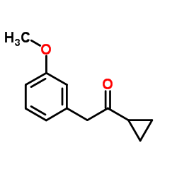 1-Cyclopropyl-2-(3-methoxyphenyl)ethanone结构式