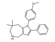 1-(4-Methoxy-phenyl)-7,7-dimethyl-2-phenyl-1,4,5,6,7,8-hexahydro-pyrrolo[3,2-c]azepine Structure