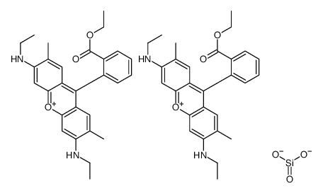 Xanthylium, 9-[2-(ethoxycarbonyl)phenyl]-3,6-bis(ethylamino)-2,7-dimethyl-, silicate structure