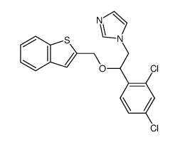 1-[2-(Benzo[b]thiophen-2-ylmethoxy)-2-(2,4-dichloro-phenyl)-ethyl]-1H-imidazole结构式