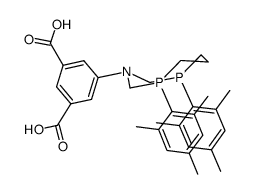 1-(meta-dicarboxyphenyl)-3,7-dimesityl-1-aza-3,7-diphosphacyclooctane结构式