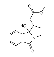 (9b-hydroxy-5-oxo-2,3,5,9b-tetrahydro-1H-pyrrolo[2,1-a]isoindol-1-yl)acetic acid methyl ester结构式