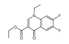 Ethyl 1-ethyl-6,7-difluoro-4-oxo-1,4-dihydro-3-quinolinecarboxyla te结构式