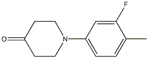 1-(3-fluoro-4-methylphenyl)piperidin-4-one Structure