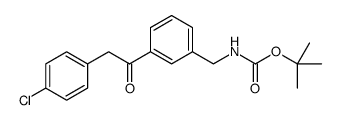 {3-[2-(4-Chloro-phenyl)-acetyl]-benzyl}-carbamic acid tert-butyl ester Structure