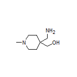 [4-(氨甲基)-1-甲基-4-哌啶基]甲醇结构式