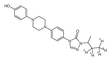 4-[4-[4-(4-hydroxyphenyl)piperazin-1-yl]phenyl]-2-(3,3,4,4,4-pentadeuteriobutan-2-yl)-1,2,4-triazol-3-one Structure