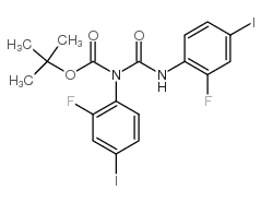 tert-Butyl 2-fluoro-4-iodophenyl(2-fluoro-4-iodophenylcarbamoyl)carbamate Structure