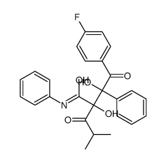 2-[2-(4-fluorophenyl)-1-hydroxy-2-oxo-1-phenylethyl]-2-hydroxy-4-methyl-3-oxo-N-phenylpentanamide Structure