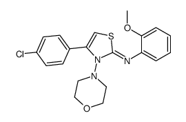 4-(4-chlorophenyl)-N-(2-methoxyphenyl)-3-morpholin-4-yl-1,3-thiazol-2-imine结构式