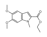 5,6-dimethoxy-1-methyl-1H-indole-2-carboxylic ethyl ester结构式