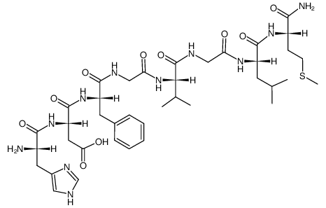 H-His-Asp-Phe-Gly-Val-Gly-Leu-Met-NH2结构式