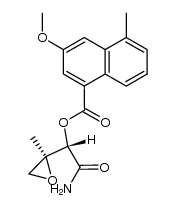 (2S,3S)-3,4-epoxy-2-(3-methoxy-5-methyl-1-naphthoyloxy)-3-methylbutanamide结构式