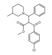 methyl 2-(p-chlorophenylsulphinyl)-3-(3-methylpiperidino)-3-phenylpropanoate结构式