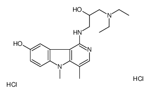 1-[[3-(diethylamino)-2-hydroxypropyl]amino]-4,5-dimethylpyrido[4,3-b]indol-8-ol,dihydrochloride结构式