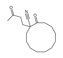 2-oxo-1-(3-oxobutyl)cyclododecane-1-carbonitrile结构式