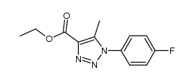 1-(4-fluoro-phenyl)-5-methyl-1H-[1,2,3]triazole-4-carboxylic acid ethyl ester结构式