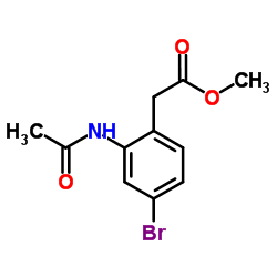 Methyl 2-acetamido-4-bromophenylacetate structure