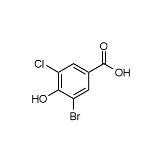 3-Bromo-5-chloro-4-hydroxybenzoicacid structure