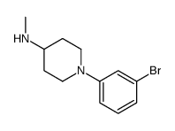 1-(3-溴苯基)-n-甲基哌啶-4-胺结构式