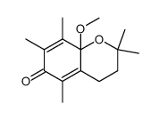 8a-methoxy-2,2,5,7,8-pentamethylchroman-6-one结构式